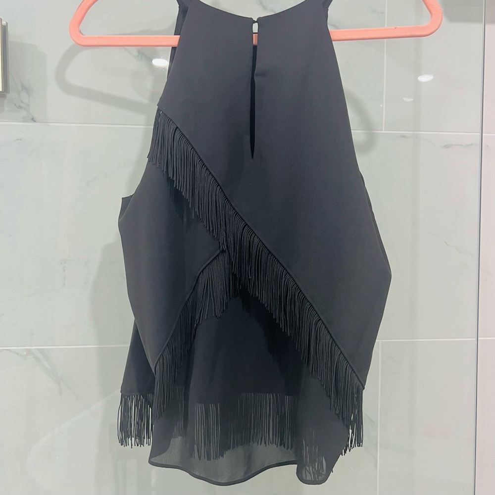 Parker - Black Fringe Top